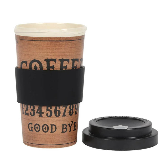 13.5 oz Bamboo Travel Mug with Sleeve - Talking Board - Magick Magick.com