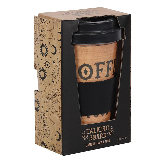 13.5 oz Bamboo Travel Mug with Sleeve - Talking Board - Magick Magick.com