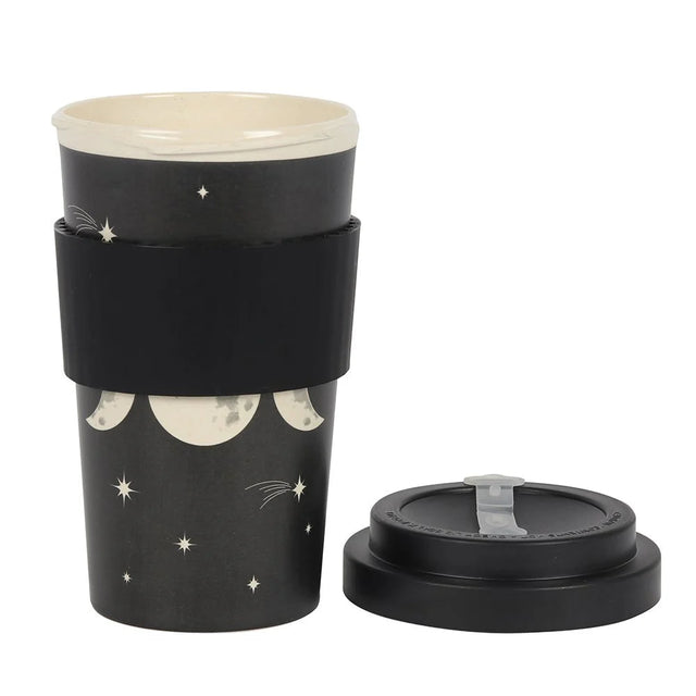 13.5 oz Bamboo Travel Mug with Sleeve - Triple Moon - Magick Magick.com