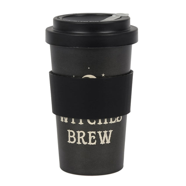 13.5 oz Bamboo Travel Mug with Sleeve - Witches Brew - Magick Magick.com