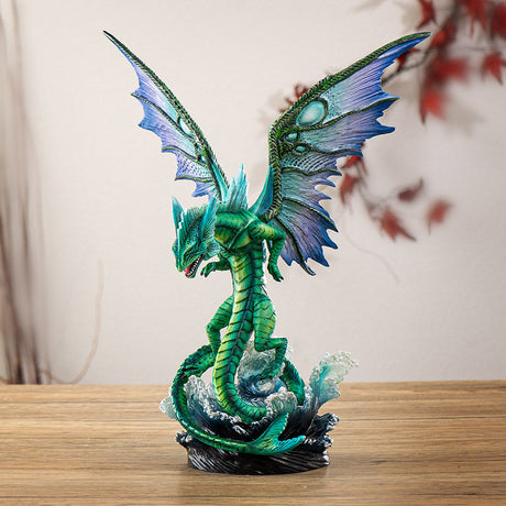 13.7" Water Dragon Statue - Magick Magick.com