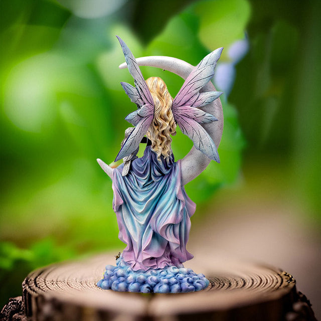 13.75" Luna Fairy with Owl Statue - Magick Magick.com