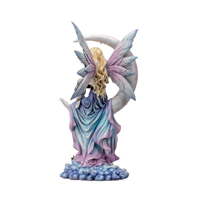 13.75" Luna Fairy with Owl Statue - Magick Magick.com