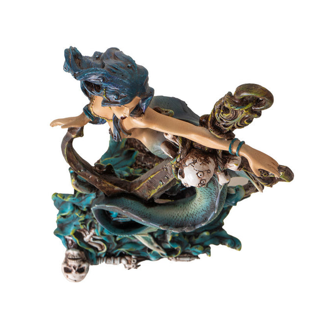 13.9" Death Tide Mermaid with Sword Statue - Magick Magick.com