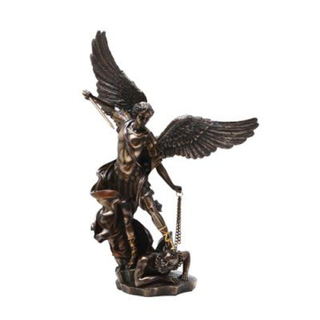 14" Archangel Statue - St. Michael (Bronze) - Magick Magick.com