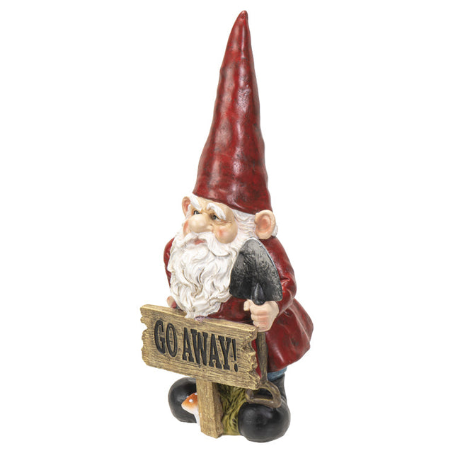 14" Gnome Statue - Go Away Gnome - Magick Magick.com