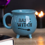 4" Ceramic Cauldron Mug - Basic Witch Blue