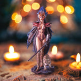 14.25" Ring of Fire Battle Stance with Wolf Statue - Magick Magick.com