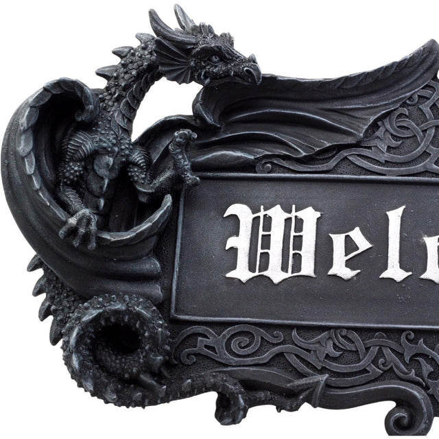 14.7" Welcome Dragon Wall Sign - Magick Magick.com