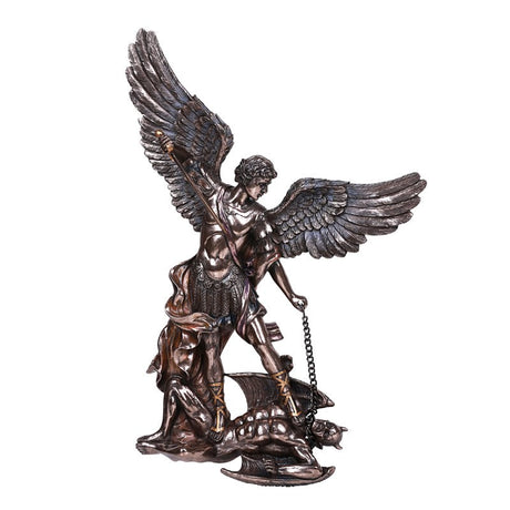 15" Archangel Statue - St. Michael in Battle - Magick Magick.com