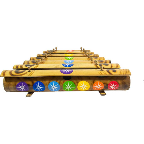 15.5" Bamboo Xylophone with Hand Painted Chakras - Magick Magick.com