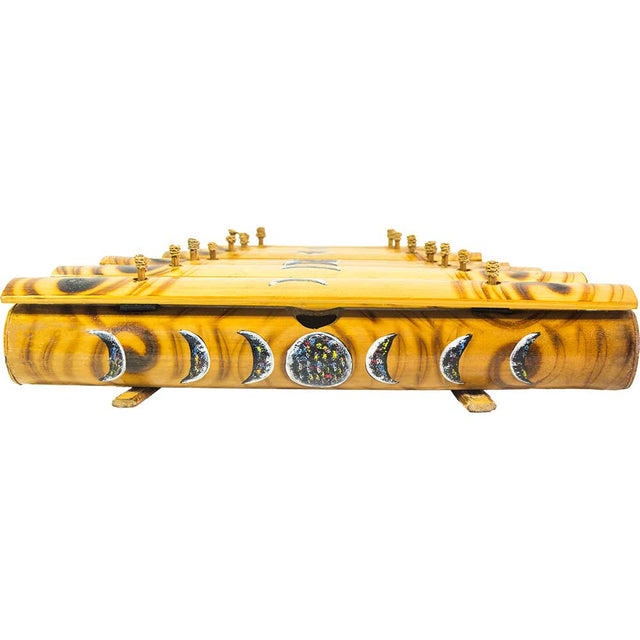 15.5" Bamboo Xylophone with Hand Painted Moon Phases - Magick Magick.com