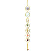 16" Chakra Tumbles with Gold Rings Hanging Talisman - Magick Magick.com