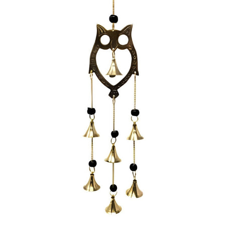 16" Owl Brass Wind Chime - Magick Magick.com