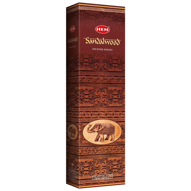 16" Sandalwood Jumbo Hem Incense Sticks (6 Pack Case - 10 Sticks Each Pack) - Magick Magick.com