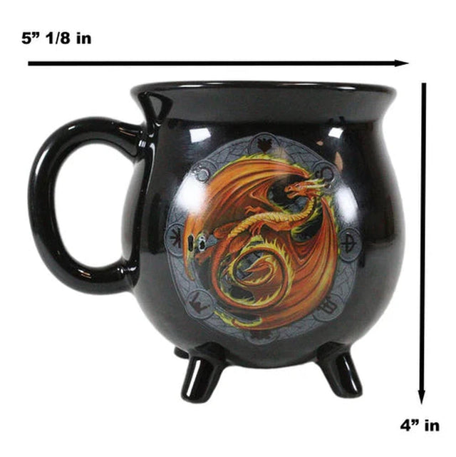 16 oz Anne Stokes Ceramic Color Changing Cauldron Mug - Beltane - Magick Magick.com