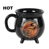 16 oz Anne Stokes Ceramic Color Changing Cauldron Mug - Beltane - Magick Magick.com