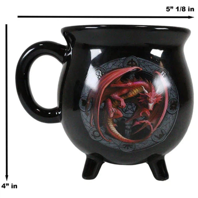 16 oz Anne Stokes Ceramic Color Changing Cauldron Mug - Lammas - Magick Magick.com