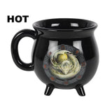 16 oz Anne Stokes Ceramic Color Changing Cauldron Mug - Ostara - Magick Magick.com