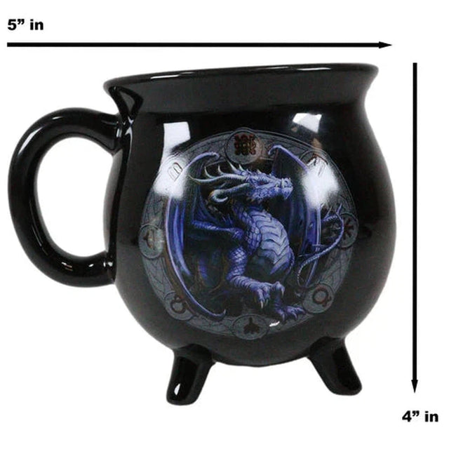 16 oz Anne Stokes Ceramic Color Changing Cauldron Mug - Samhain - Magick Magick.com