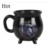 16 oz Anne Stokes Ceramic Color Changing Cauldron Mug - Samhain - Magick Magick.com