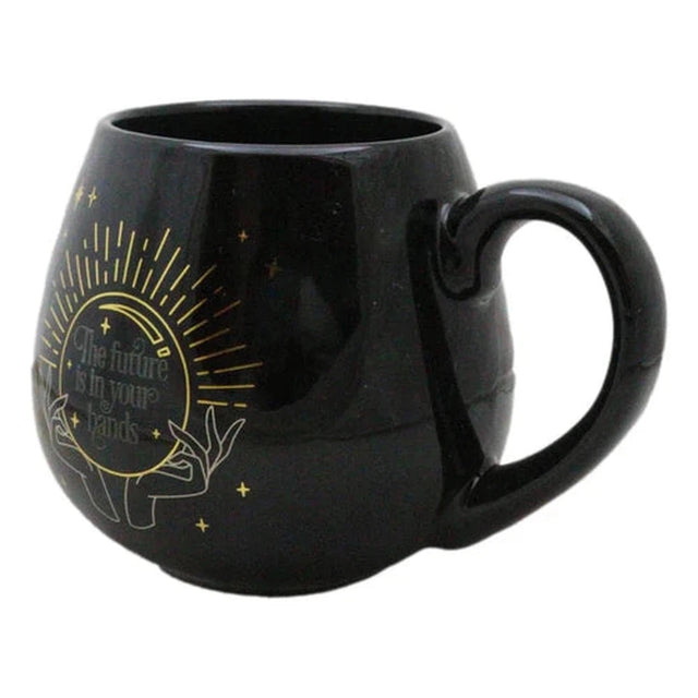 16 oz Ceramic Color Changing Mug - Fortune Teller Black - Magick Magick.com