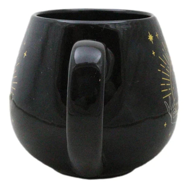 16 oz Ceramic Color Changing Mug - Fortune Teller Black - Magick Magick.com