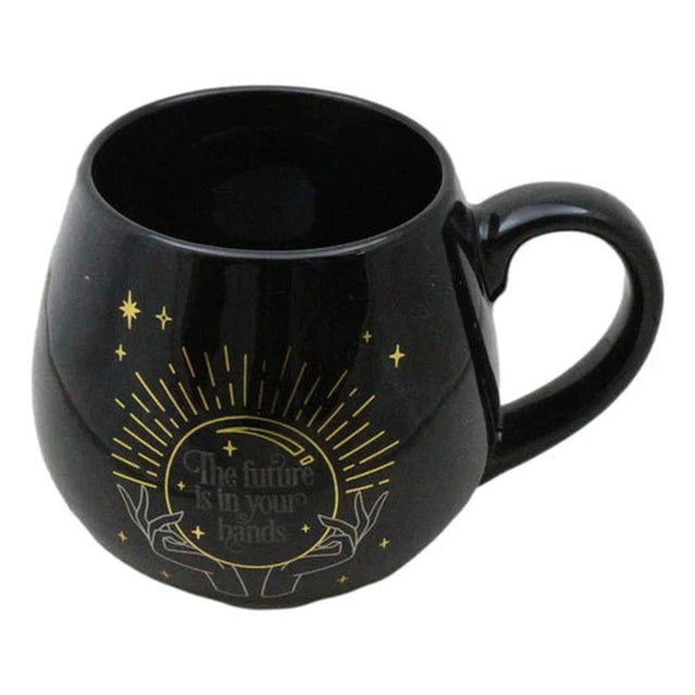 16 oz Ceramic Color Changing Mug - Fortune Teller Black - Magick Magick.com