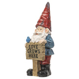 16.85" Gnome Statue - Love Grows Here - Magick Magick.com