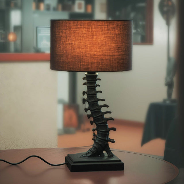 17.75" Black Vertebrae Lamp - Magick Magick.com