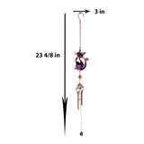 17.75" Purple Slinky Cat Wind Chime - Magick Magick.com