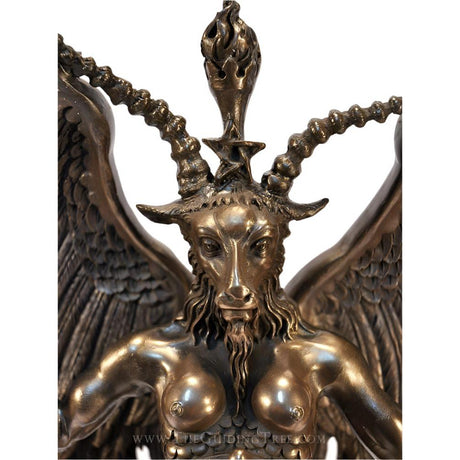 18" Baphomet On Pedestal Statue - Magick Magick.com