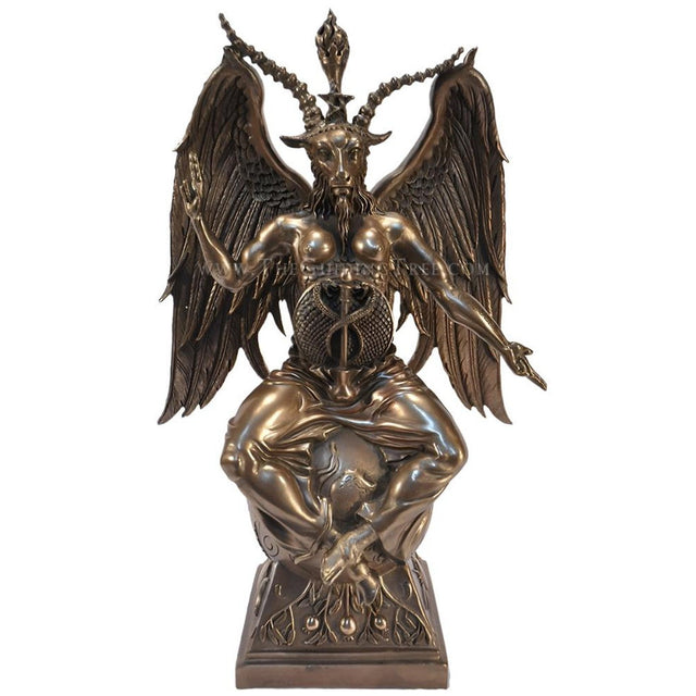 18" Baphomet On Pedestal Statue - Magick Magick.com