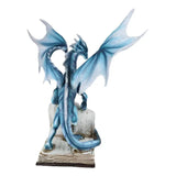 18" Blue Dragon with Spell Book Statue - Magick Magick.com