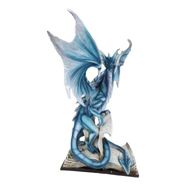 18" Blue Dragon with Spell Book Statue - Magick Magick.com