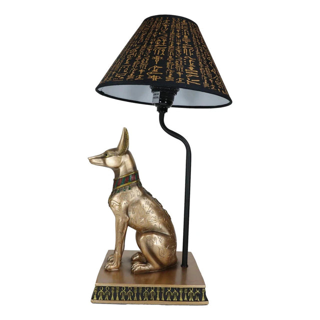 18" Egyptian Bronze Anubis Lamp - Magick Magick.com