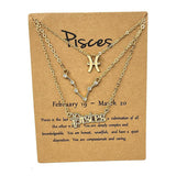 18" Zodiac Horoscope Constellation Gold Plated Necklace - Magick Magick.com