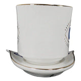 18 oz Ceramic Mug and Saucer Set - Evil Eye White - Magick Magick.com