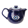 18 oz Ceramic Tea Pot - Evil Eye Blue - Magick Magick.com