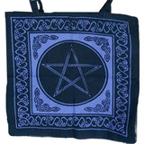 18" x 18" Pentagram Purple & Black Tote Bag - Magick Magick.com