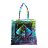 18" x 18" Santa Muerte Tie Dye Tote Bag - Magick Magick.com