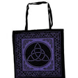 18" x 18" Triquetra Purple & Black Tote Bag - Magick Magick.com