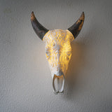 18.3" Cow Skull Wall Hanging (LED Light Up) - Magick Magick.com