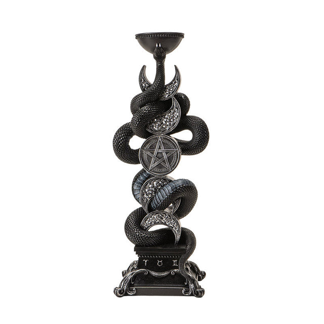 19.4" Triple Moon with Snake Candle Holder - Magick Magick.com