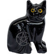 1.5" Black Onyx Cat with Pentacle - Magick Magick.com