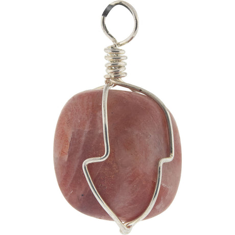 1.5" Wire Wrapped Tumbled Stone Pendant (Assorted Stone) - Magick Magick.com