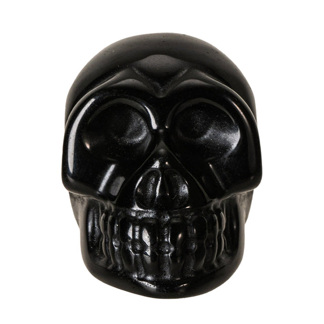 1.9" Black Obsidian Gemstone Skull - Magick Magick.com