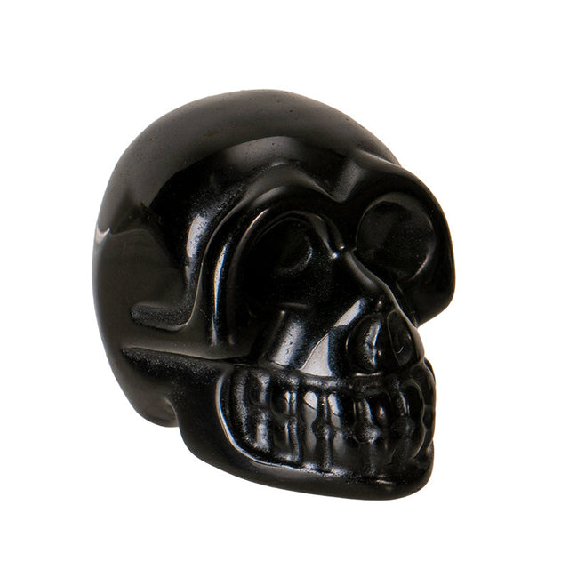 1.9" Black Obsidian Gemstone Skull - Magick Magick.com