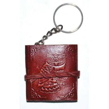 2" Leather Journal Key Chain - Owl - Magick Magick.com
