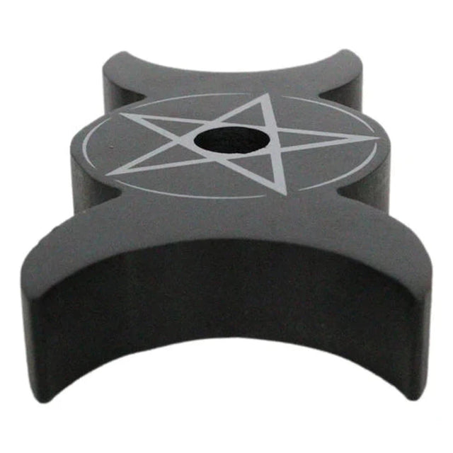 2" Triple Moon Pentacle Spell Candle Holder - Magick Magick.com